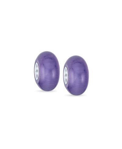 Набор из 2 шармов Bling Jewelry из серебра 925 с черным стеклом Murano