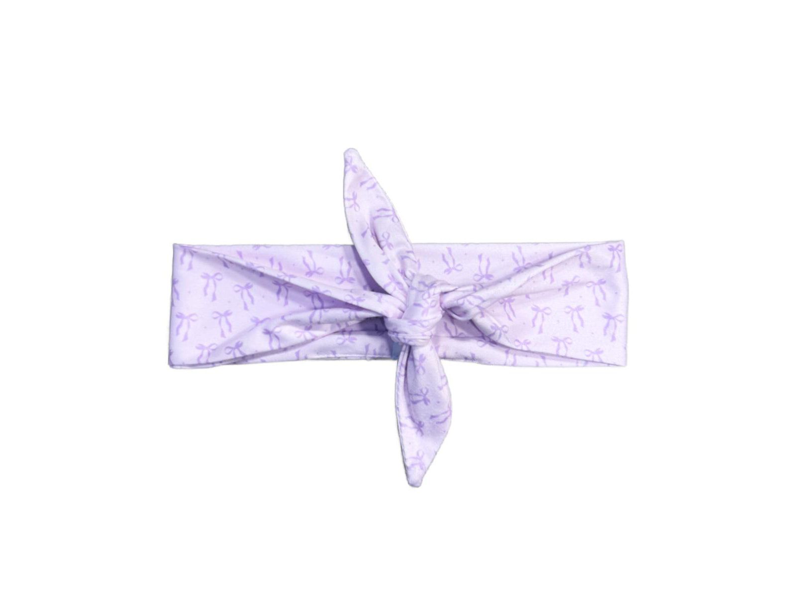 Ultra Soft Knotted Headband - Purple Bows