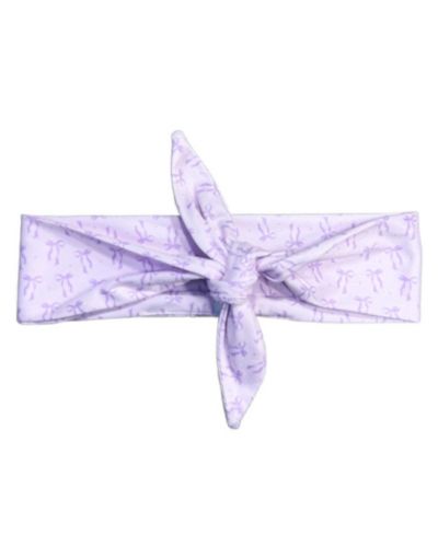 Ultra Soft Knotted Headband - Purple Bows
