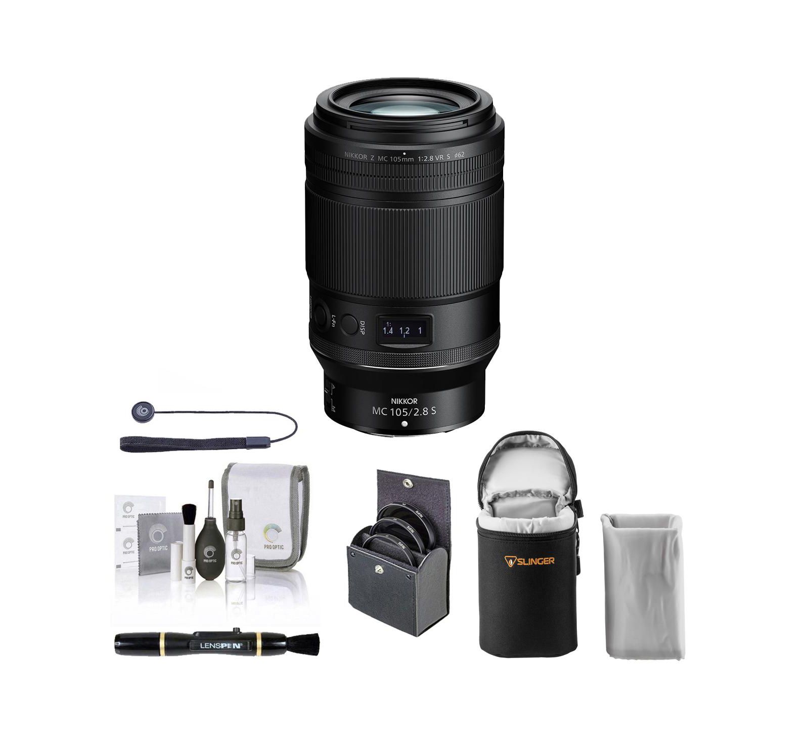 Nikon NIKKOR Z MC 105mm f/2.8 VR S Lens with Essentials Kit