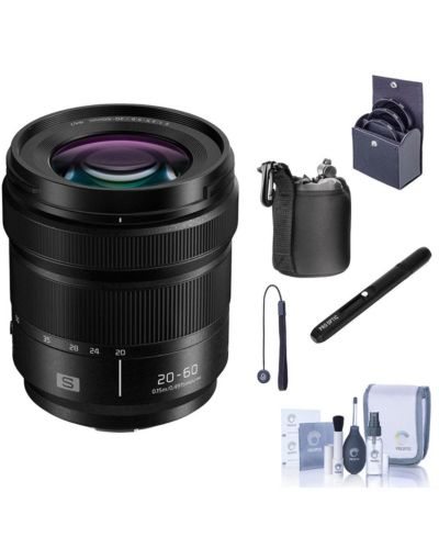 Panasonic LUMIX S 20-60mm f/3.5-5.6 Lens, L Mount w/67mm Filter Kit, Pouch