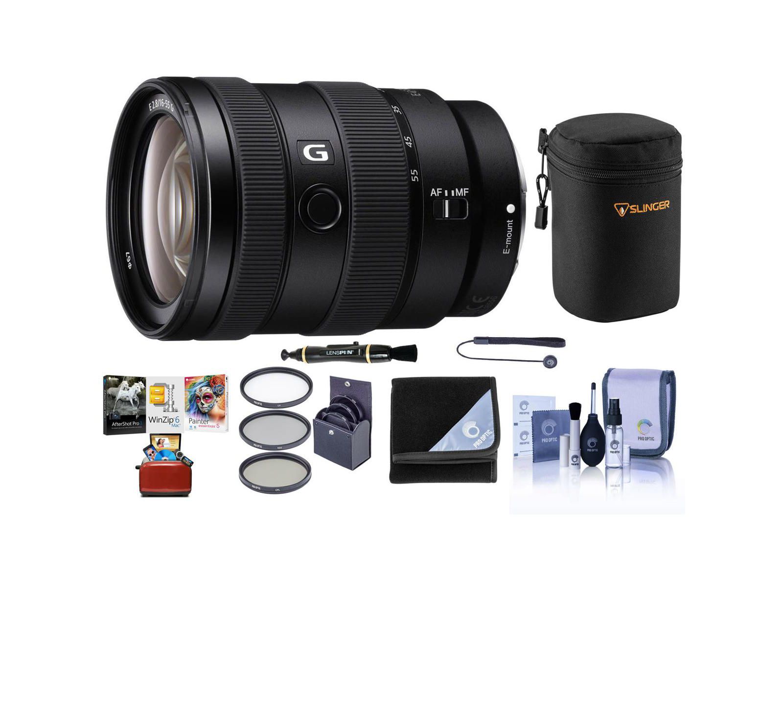 Sony E 16-55mm f/2.8 G Lens with Free Mac Software  Accessories Kit