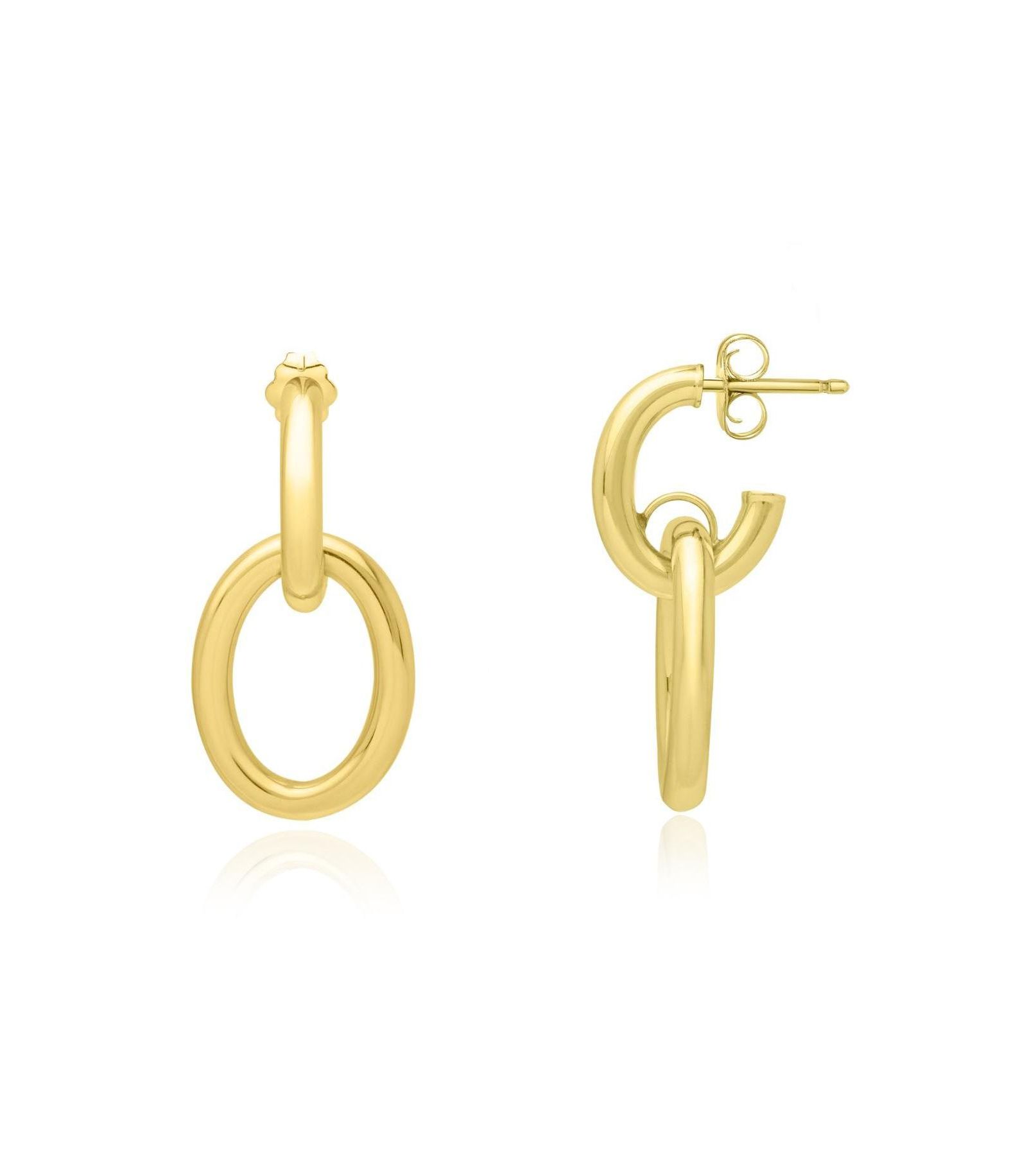 Серьги-подвески The Lovery Double Oval Link Drop