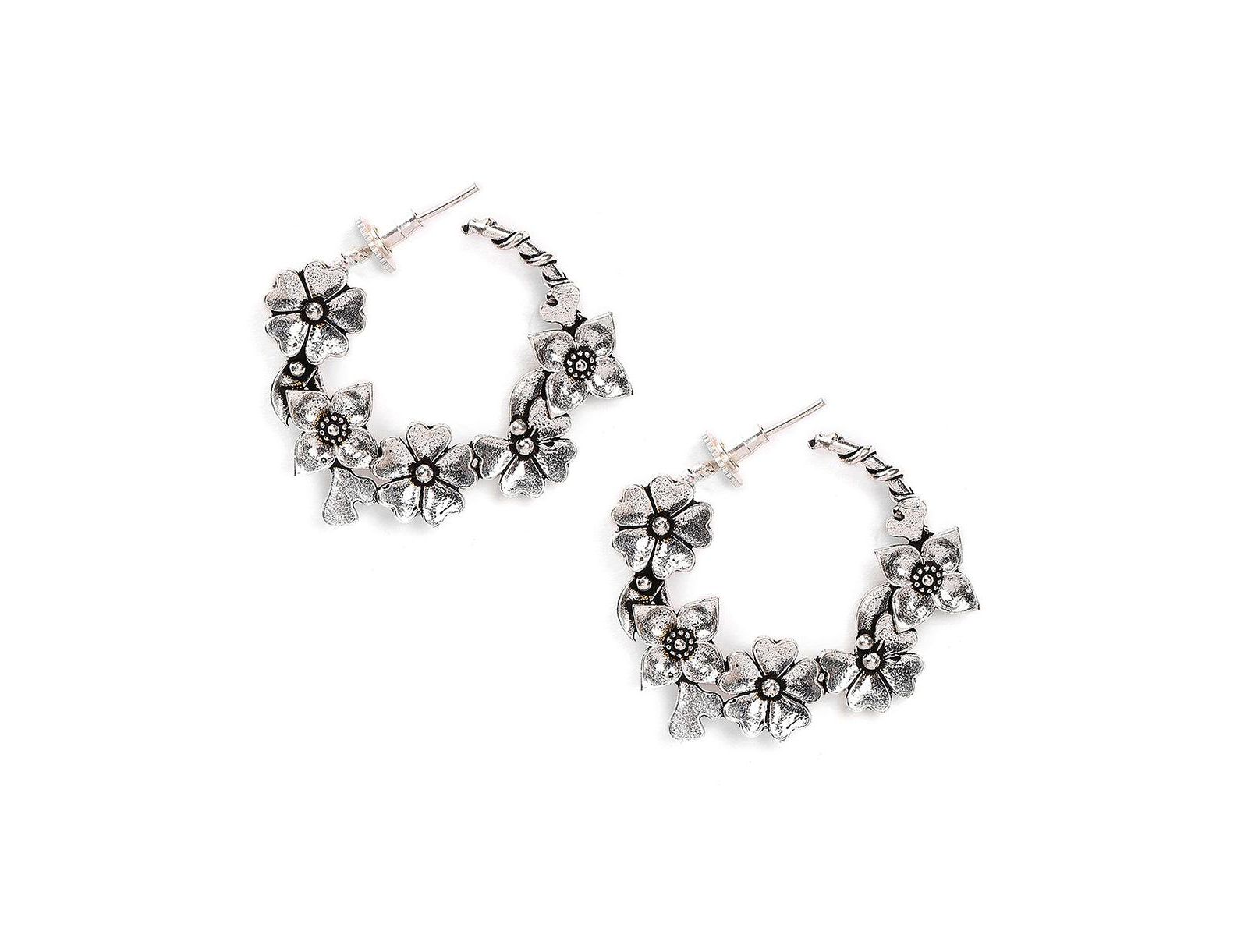 Женские серьги-кольца SOHI Oxidised