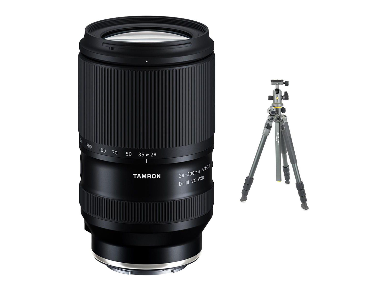 Объектив Tamron 28-300mm f/4-7.1 Di III VC VXD и алюминиевый штатив ALTA PRO 2+