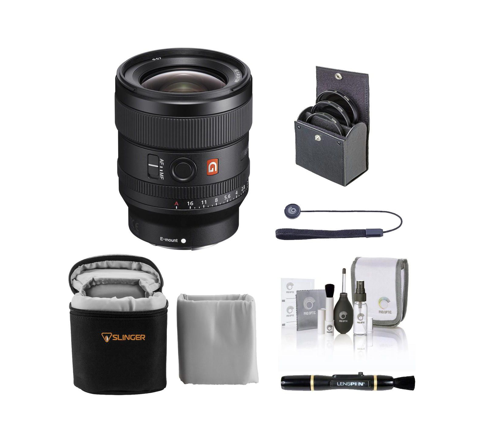 Sony FE 24mm f/1.4 GM Lens for Sony E with Accessories Kit