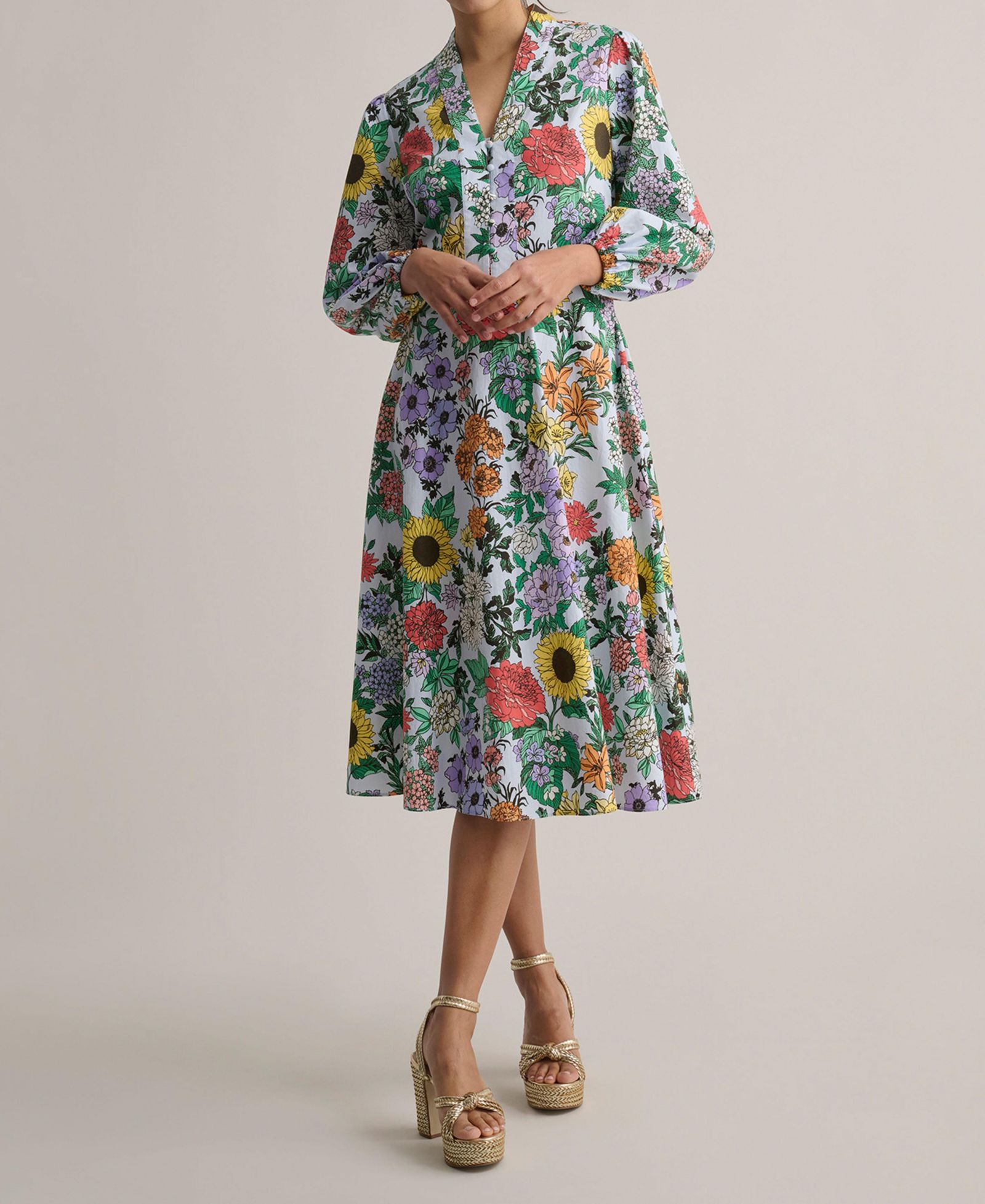 Платье UNTUCKit Women's Stretch Cotton Floral Lucia