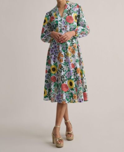 Платье UNTUCKit Women's Stretch Cotton Floral Lucia