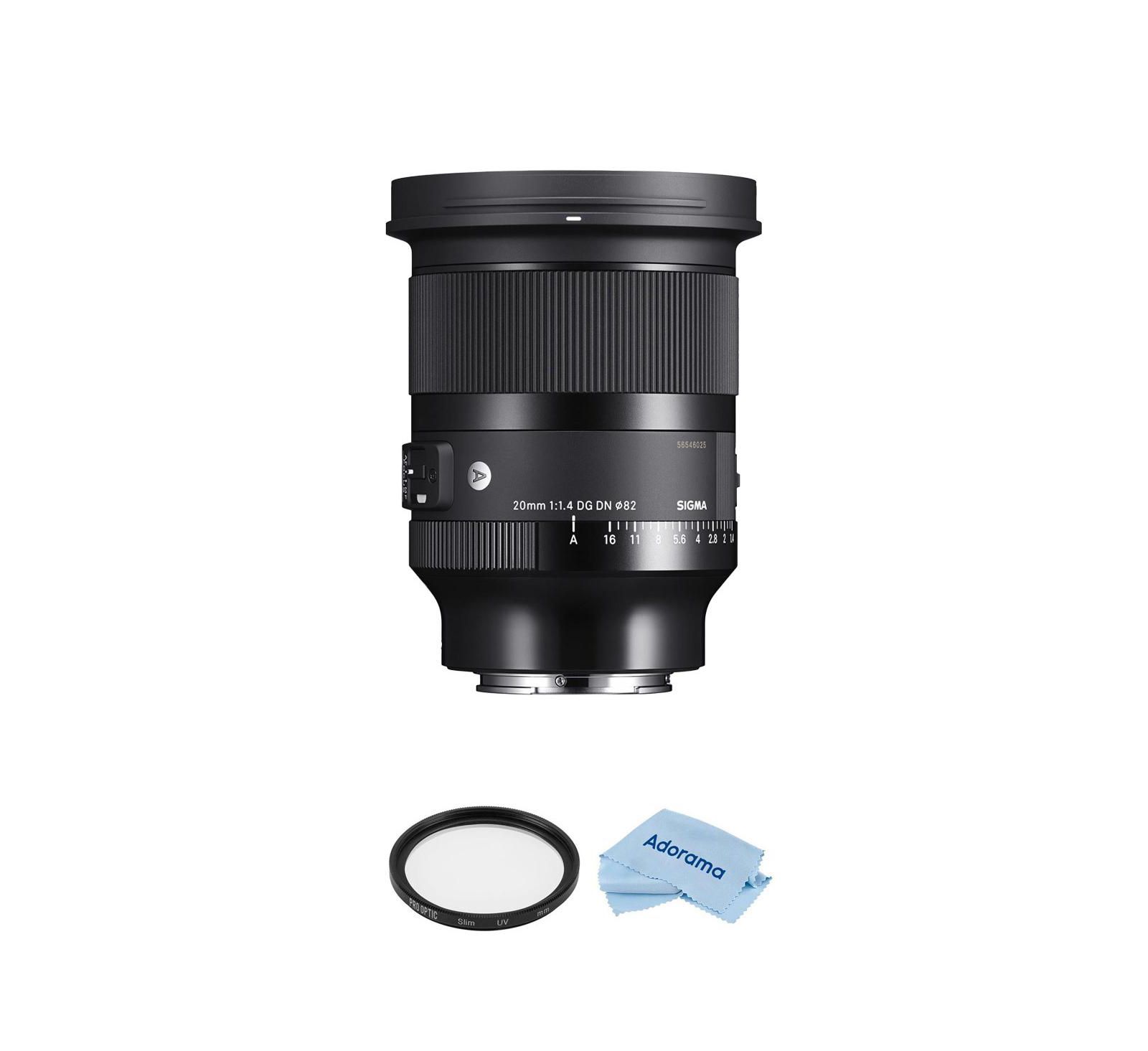 Sigma 20mm f/1.4 DG DN Art Lens for Sony E with Accessories Kit