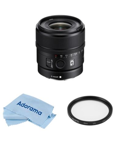 Объектив Sony E 15mm f/1.4 G с фильтром ProOptic 55mm Multi Coated UV Slim и набором для чистки