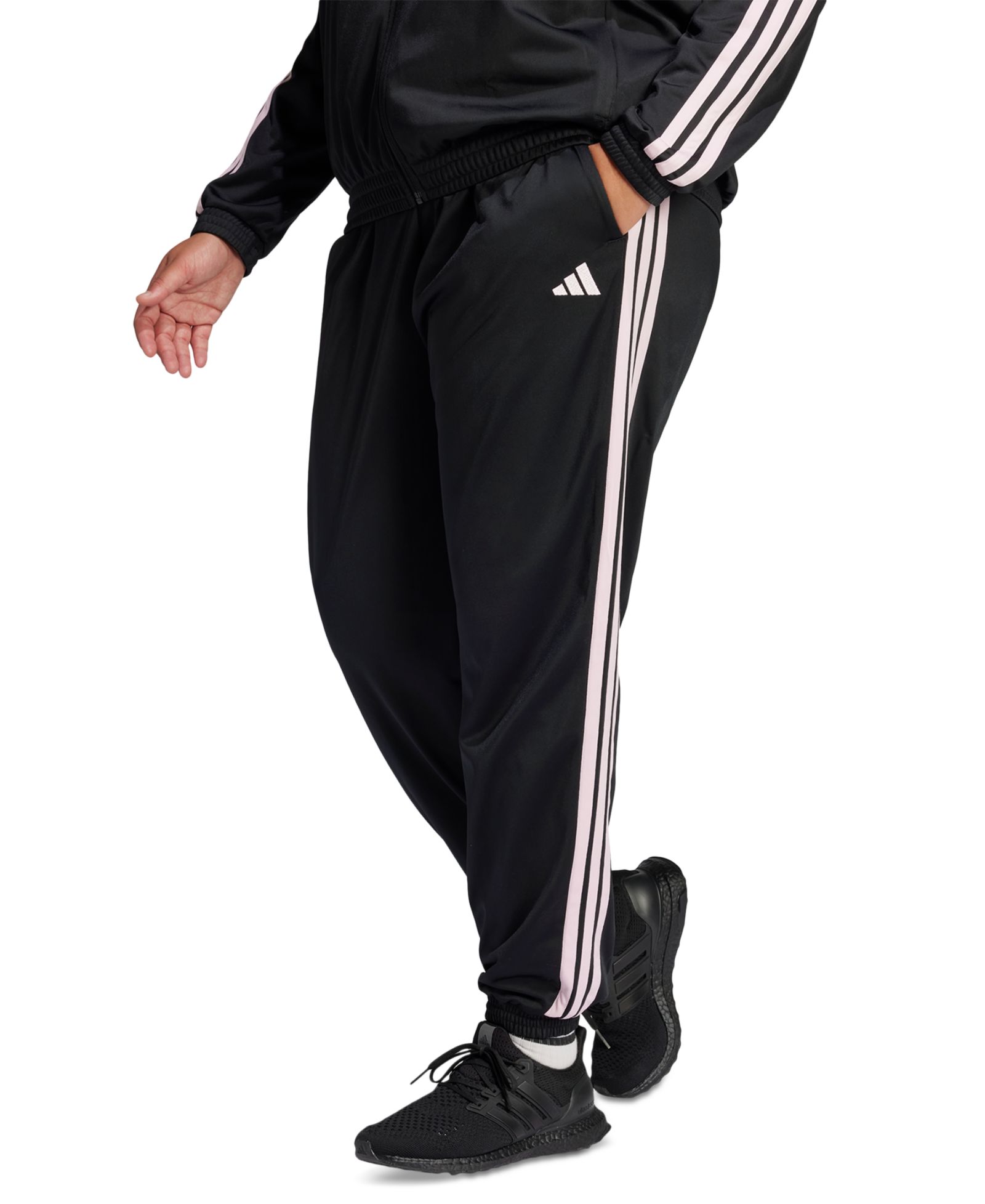 Брюки adidas Plus Size Tricot 3-Stripes Track