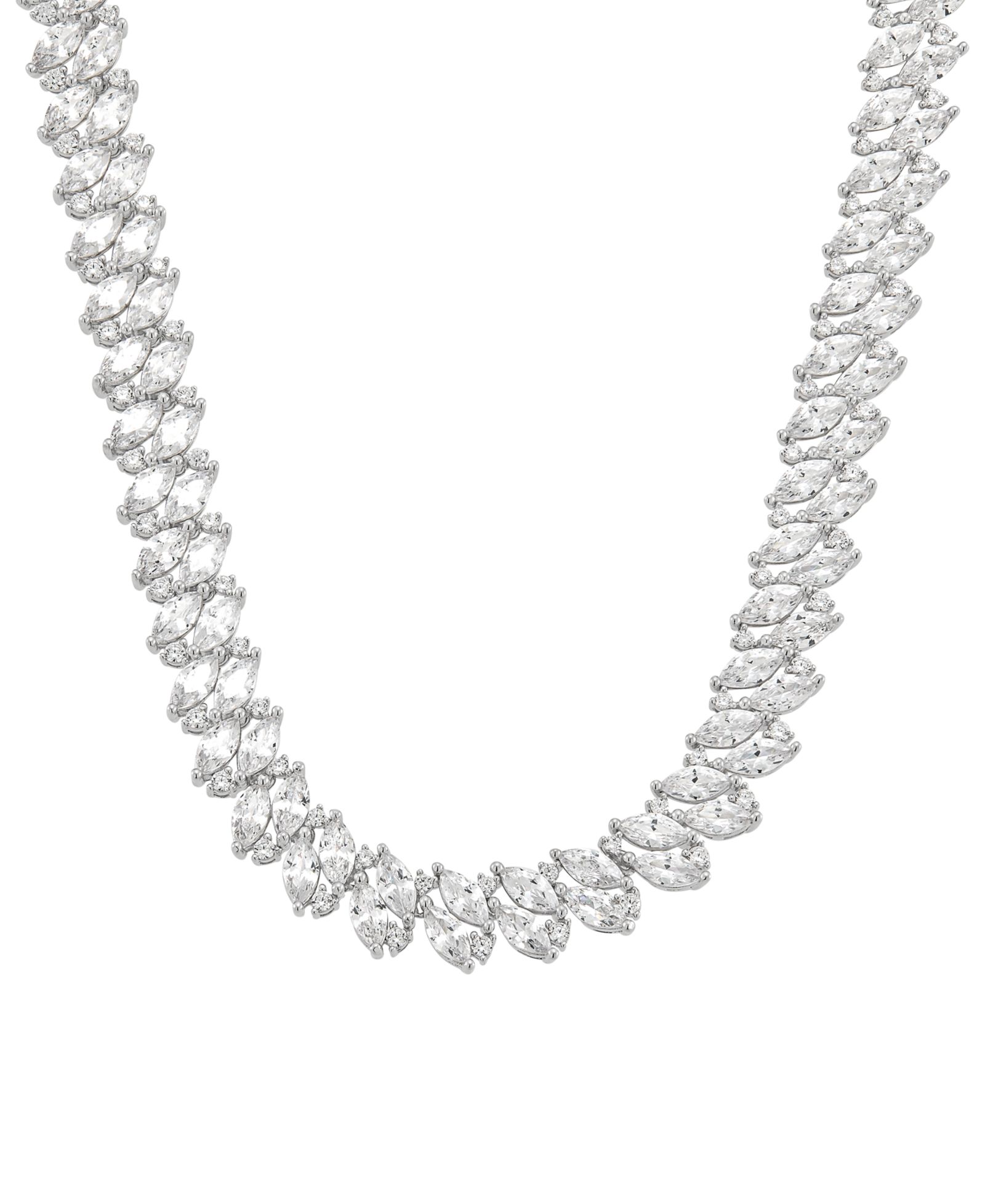 Arabella Ожерелье с кубическим цирконием (50-1/4 ct. t.w.) из стерлингового серебра, 18"