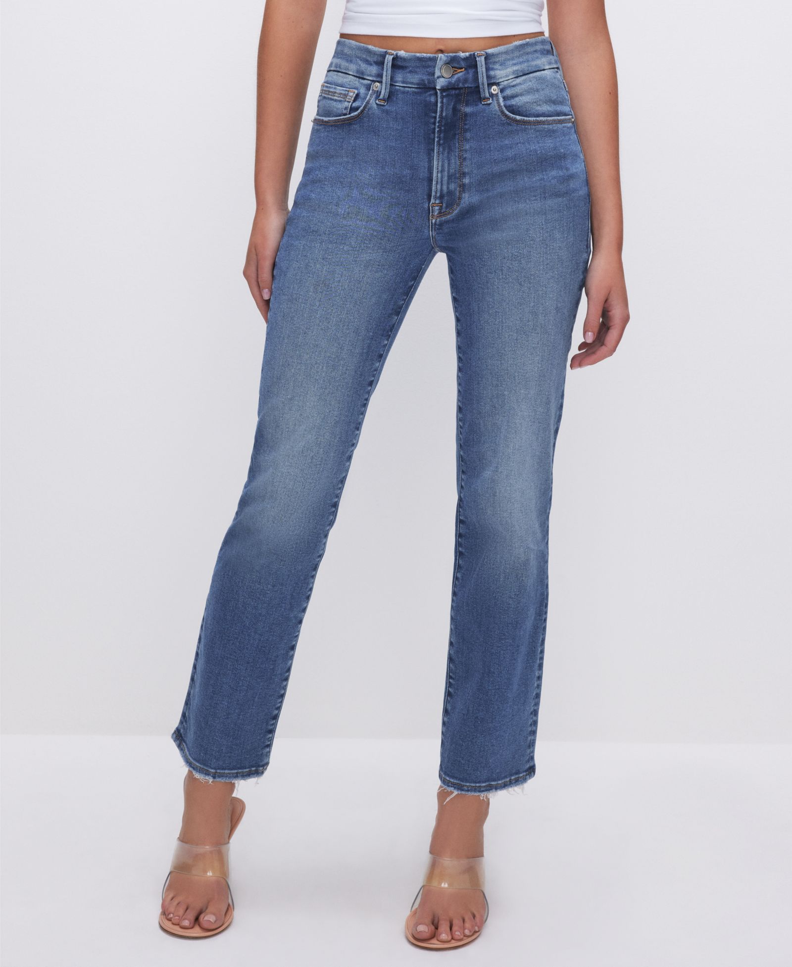 Good American Women's Always Fits Good Legs Straight-Leg Jeans, Regular & Plus Size