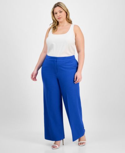 Tahari ASL Женские брюки с широкими штанинами, Plus Size