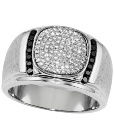 Кольцо White and Black Diamond в Sterling Silver (10-3/4 ct. t.w.)