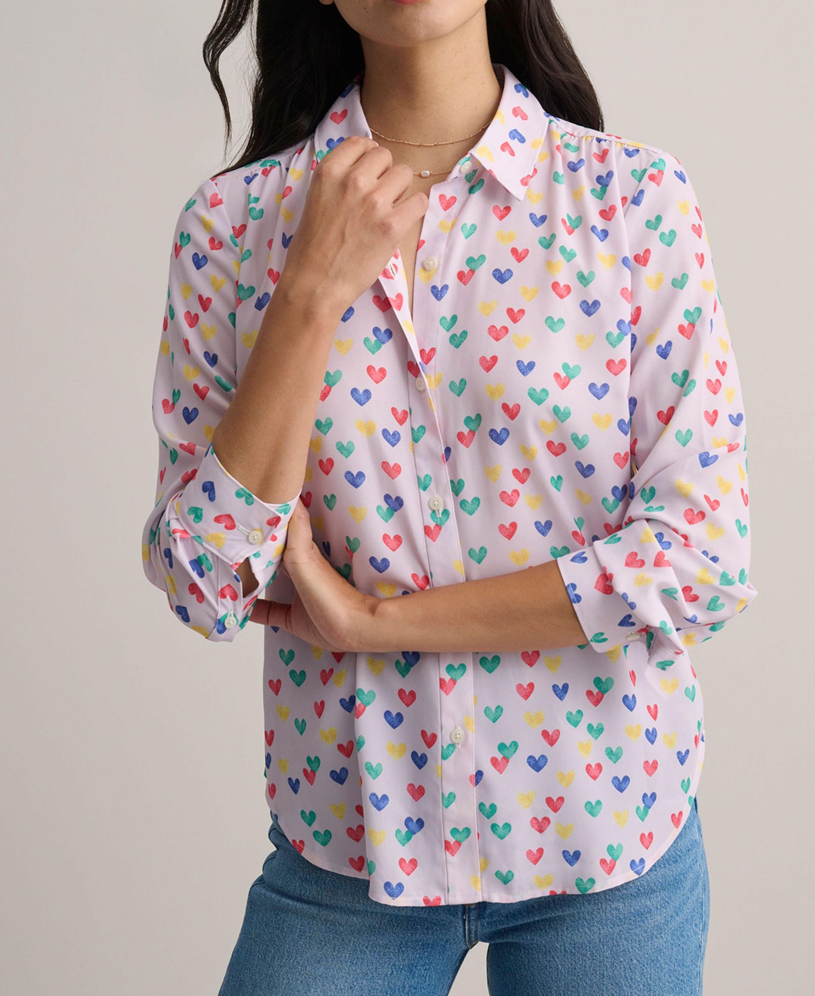 Женская рубашка UNTUCKit Printed Hearts Natalie