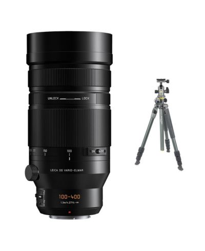 Panasonic Leica DG Vario-Elmarit 100-400mm f/4.0-6.3 II ASPH объектив, комплект с треногой VEO 3T+ 264AB 4-секционной алюминиевой и шаровой головкой BH-160S