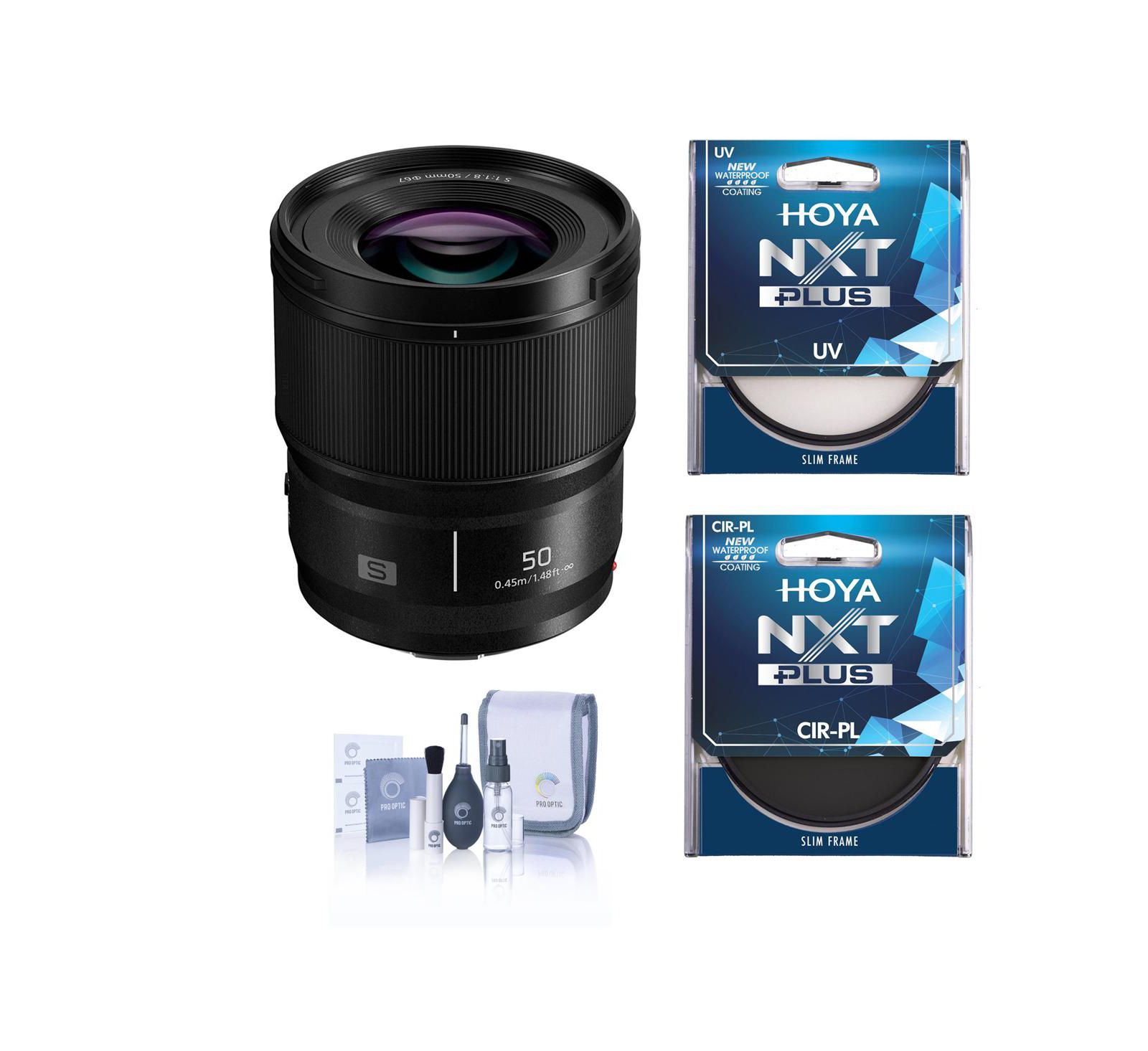 Panasonic Lumix S 50mm f/1.8 Lens Bundle with Filter Kit and Cleaning Kit for L-Mount