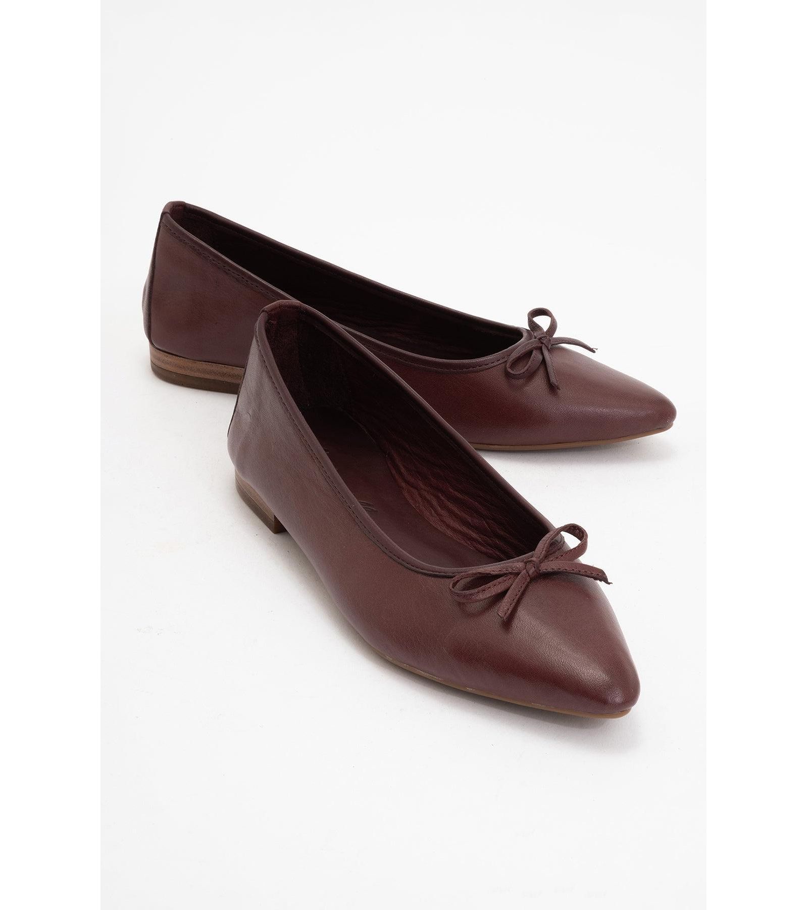 Женские балетки Ruby Leather с острым носом