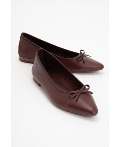 Женские балетки Ruby Leather с острым носом