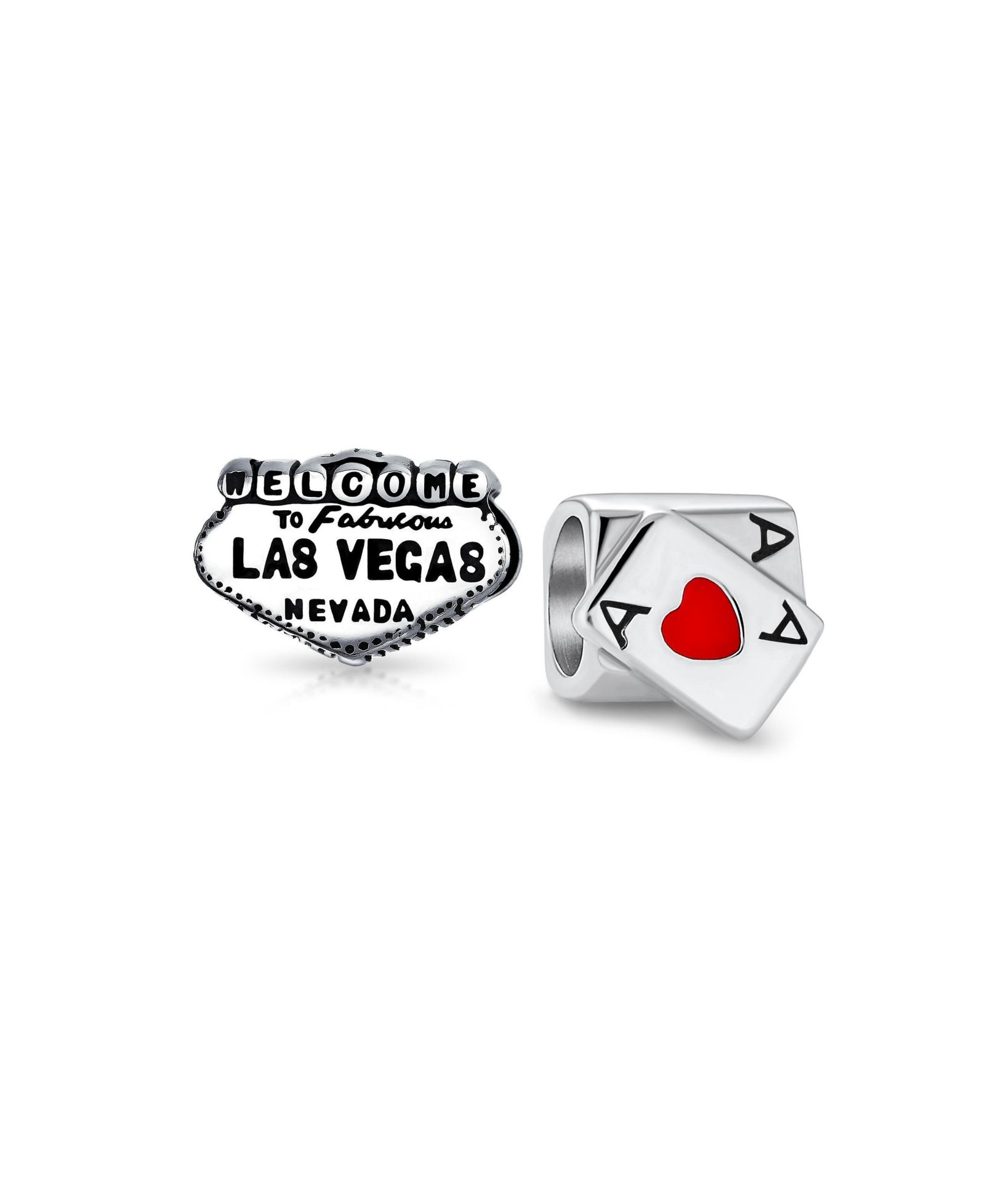 Чарм-бусина Bling Jewelry Sterling Silver Welcome To Las Vegas для браслета (набор)