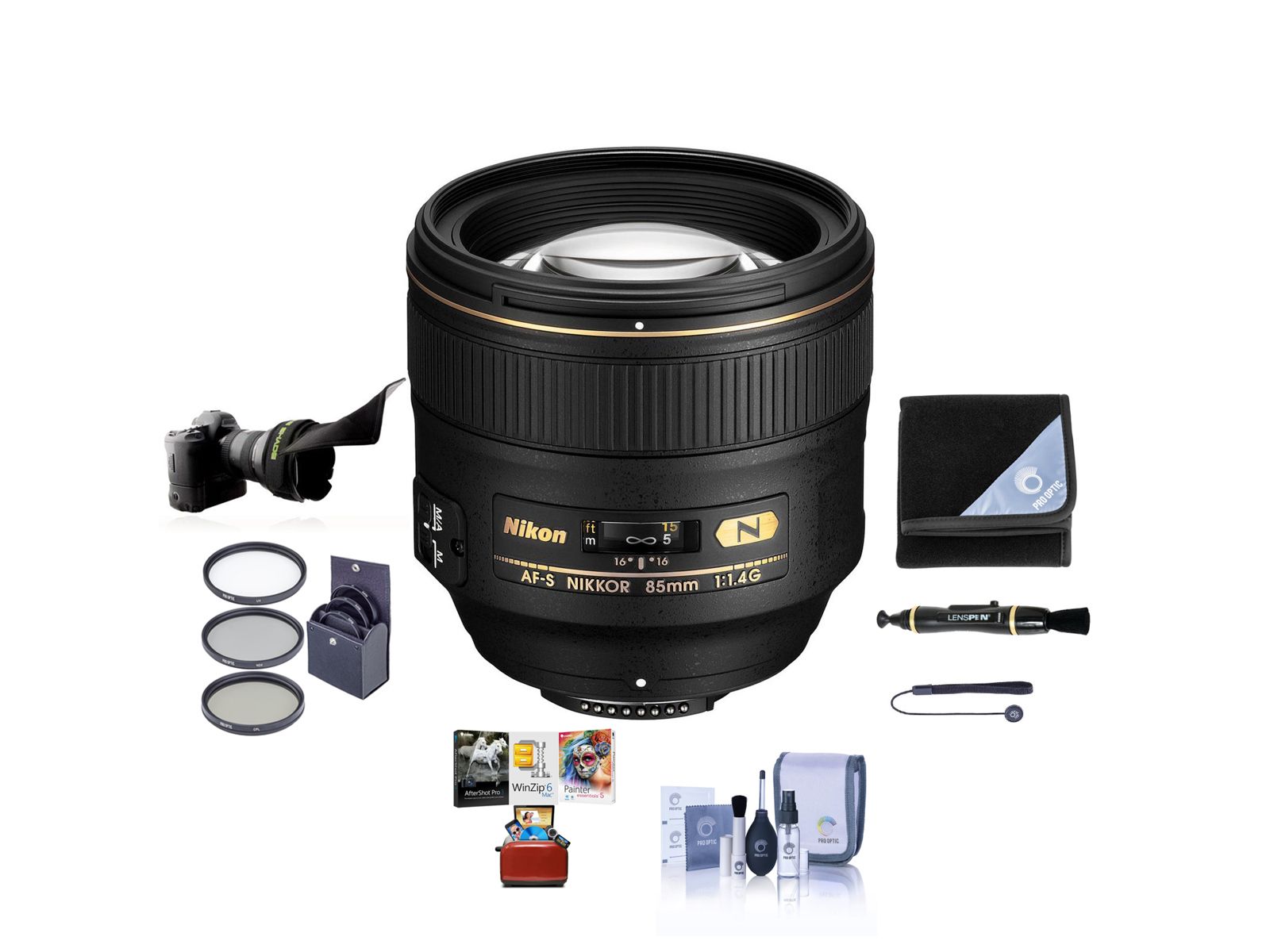 Nikon 85mm f/1.4G IF AFS NIKKOR Lens, Bundle with Included Value