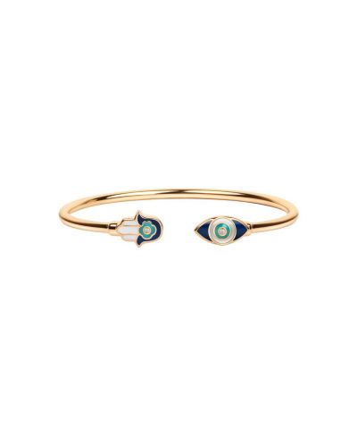 Браслет Karma and Luck Positive Light Enamel Hamsa Evil Eye