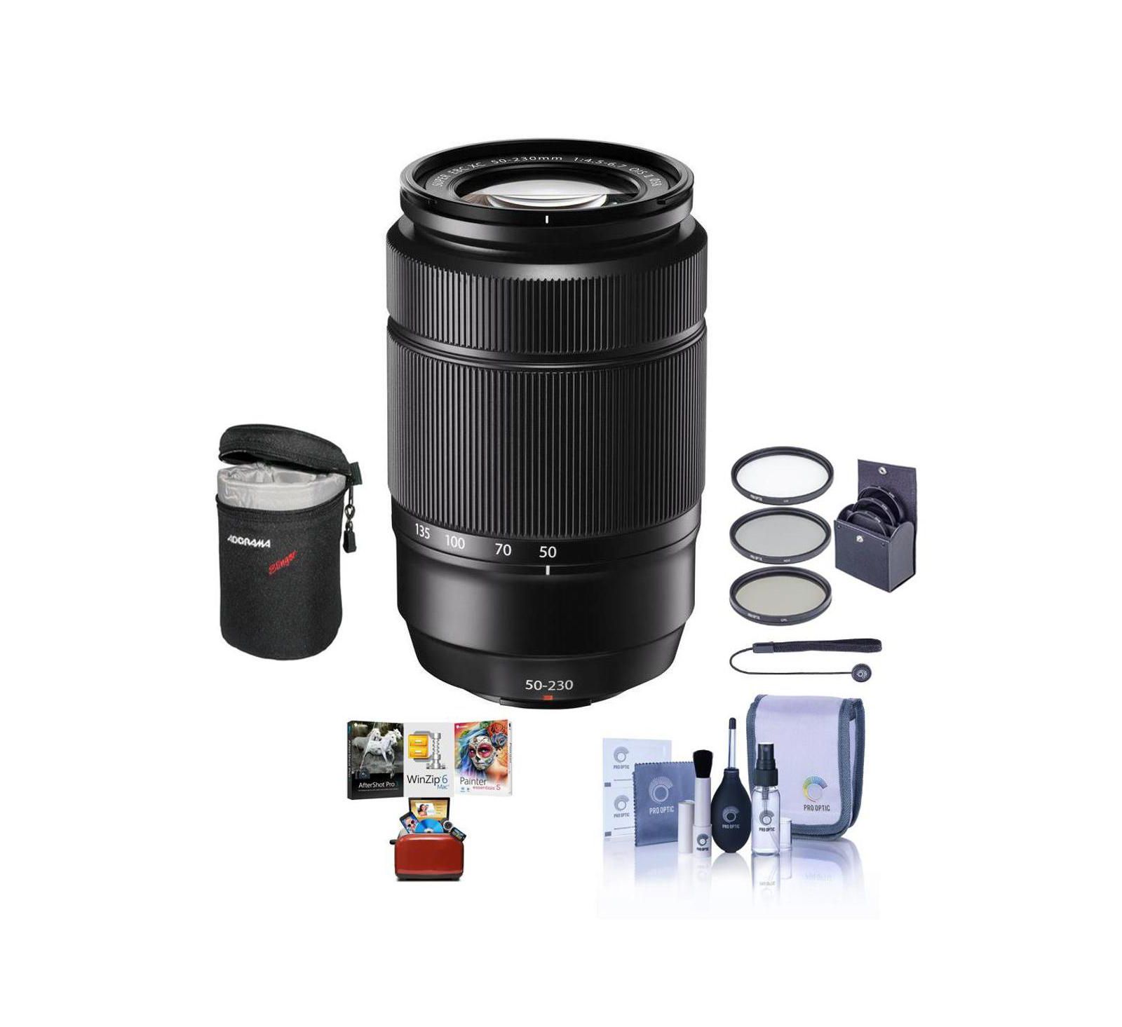 Fujifilm XC 50-230mm f/4.5-6.7 OIS II Lens, Black w/Filter Kit,Mac Software