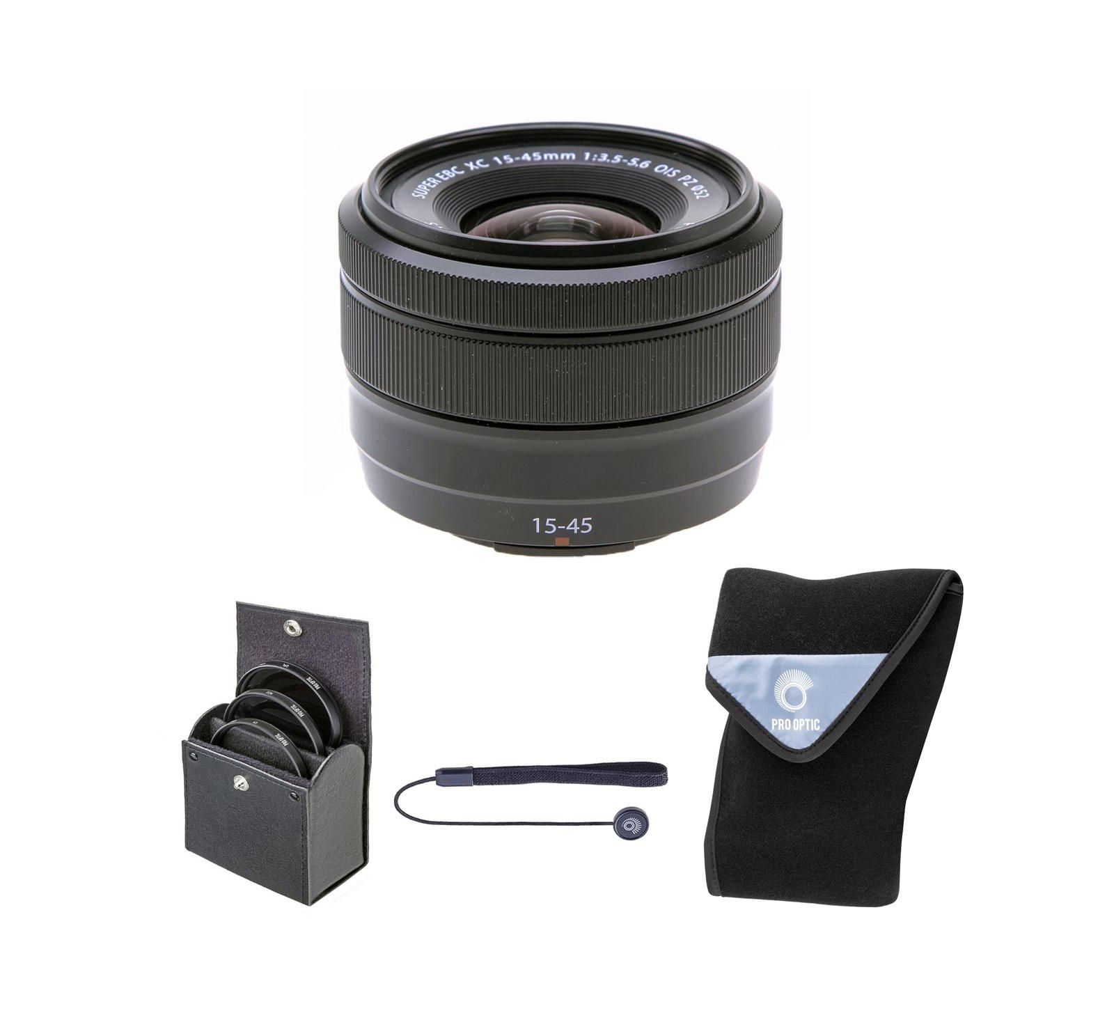 Fujifilm XC 15-45mm f/3.5-5.6 OIS PZ Lens, w/52mm Filter Kit  Lens Wrap