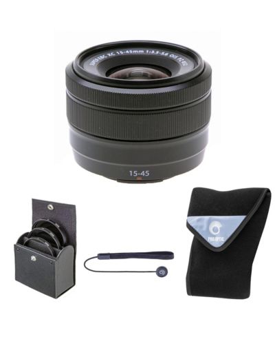 Fujifilm XC 15-45mm f/3.5-5.6 OIS PZ Lens, w/52mm Filter Kit  Lens Wrap