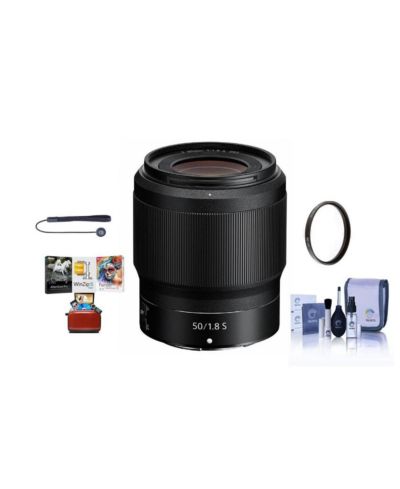 Объектив Nikon NIKKOR Z 50mm f/1.8 S для беззеркальных камер серии Z, комплект с 62mm UV-фильтром, набором для чистки, ремешком и ПО Mac