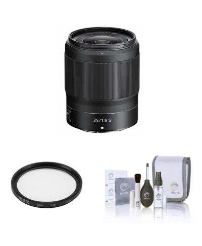 Nikon NIKKOR Z 35mm f/1.8 S объектив, комплект с ProOptic Pro Digital 62mm многослойным UV-фильтром Slim и набором для чистки