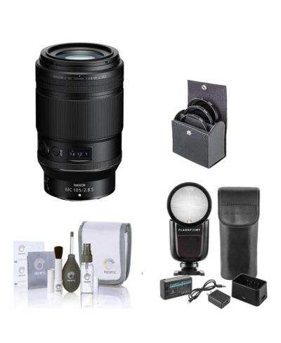 Объектив Nikon NIKKOR Z MC 105mm f/2.8 VR S с комплектом вспышки, фильтров и средств для чистки
