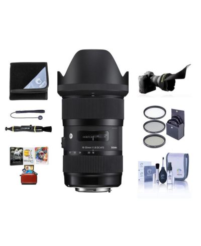 Объектив Sigma 18-35mm f/1.8 DC HSM ART для Nikon F, комплект с фильтром ProOptic 72mm, чехлом, набором для чистки и крышкой
