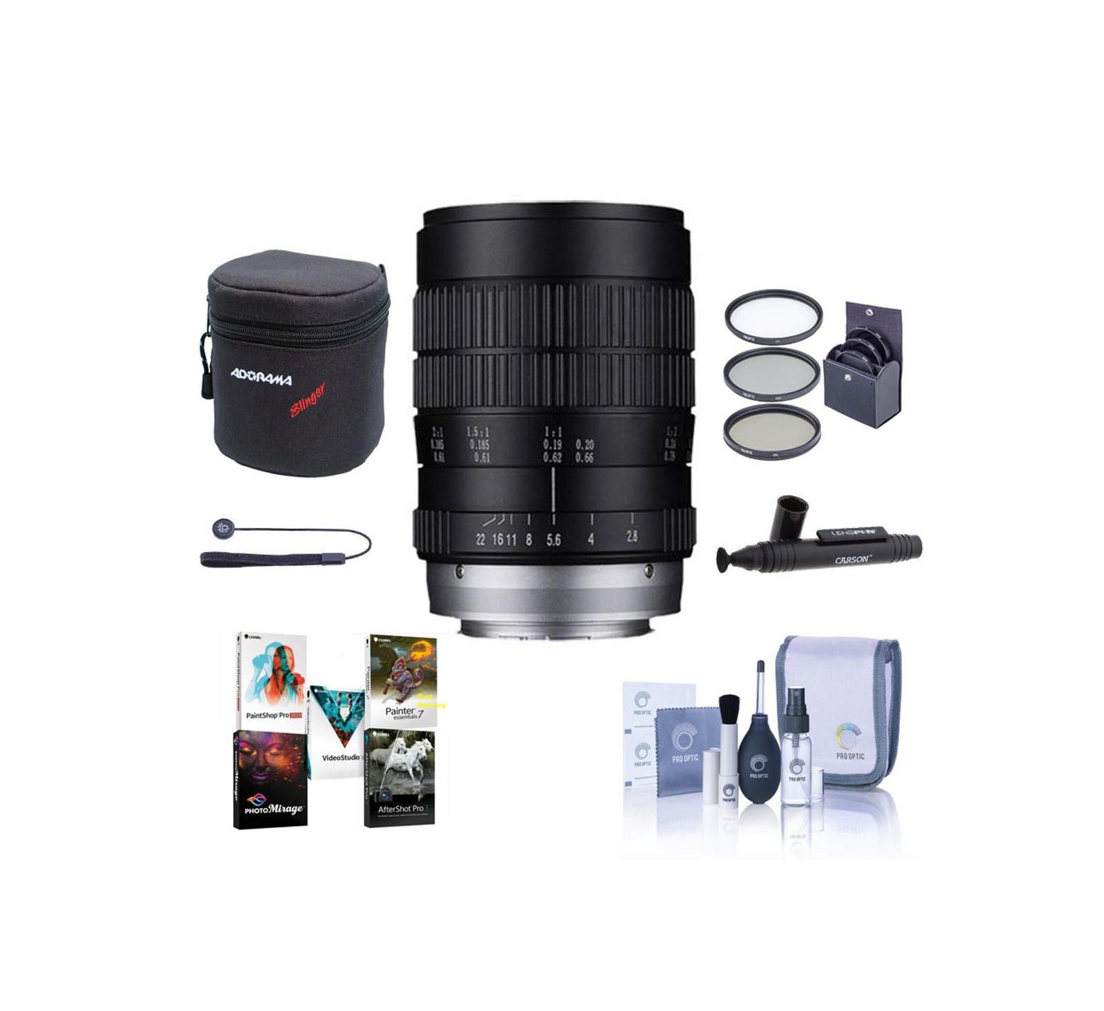 Venus Laowa 60mm f/2.8 2x Ultra-Macro Manual Focus Lens Bundle for Nikon F