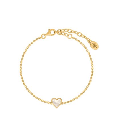 Harmonious Spirit Mother of Pearl Heart Bracelet