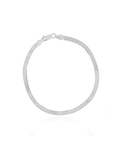The Lovery Mini Herringbone Bracelet 14K White Gold - 3 millimeters - 7 inches