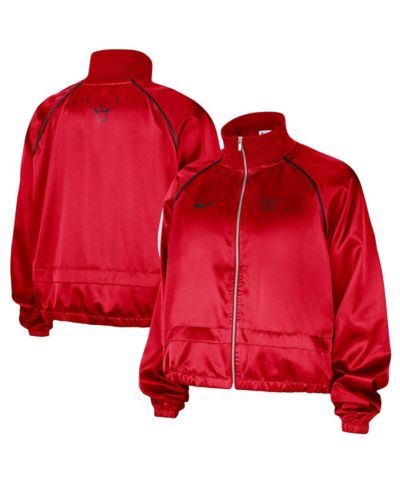 Nike Женская куртка Chicago Bulls Courtside Retro Fly Raglan Full-Zip, красная