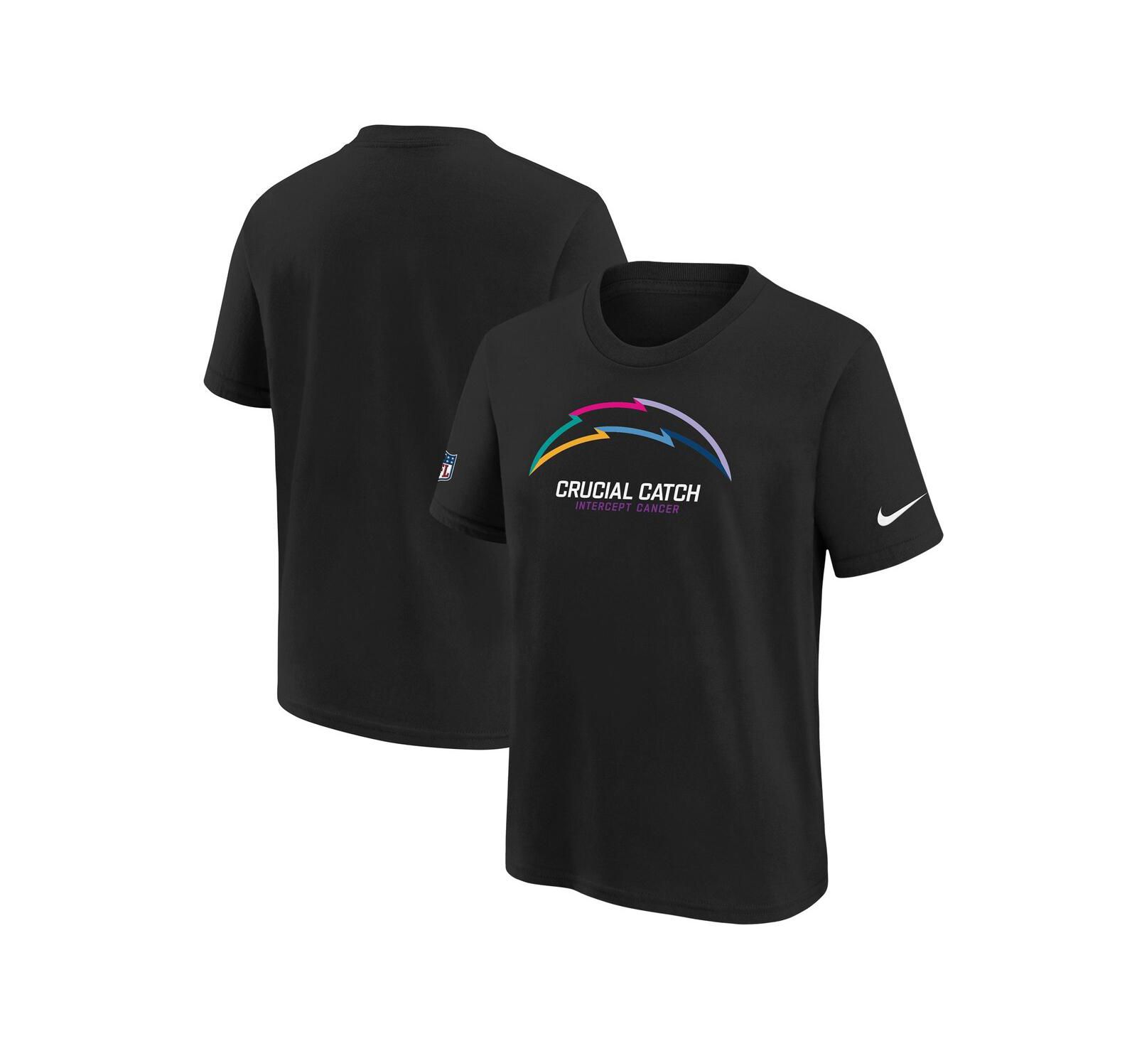 Футболка Nike для мальчиков и девочек Los Angeles Chargers 2024 NFL Crucial Catch, черная