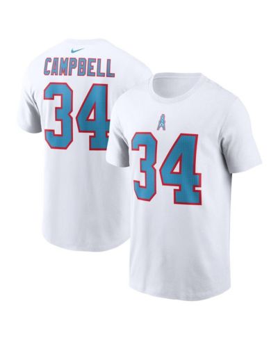 Nike Мужская футболка Houston Oilers с именем и номером игрока Earl Campbell White