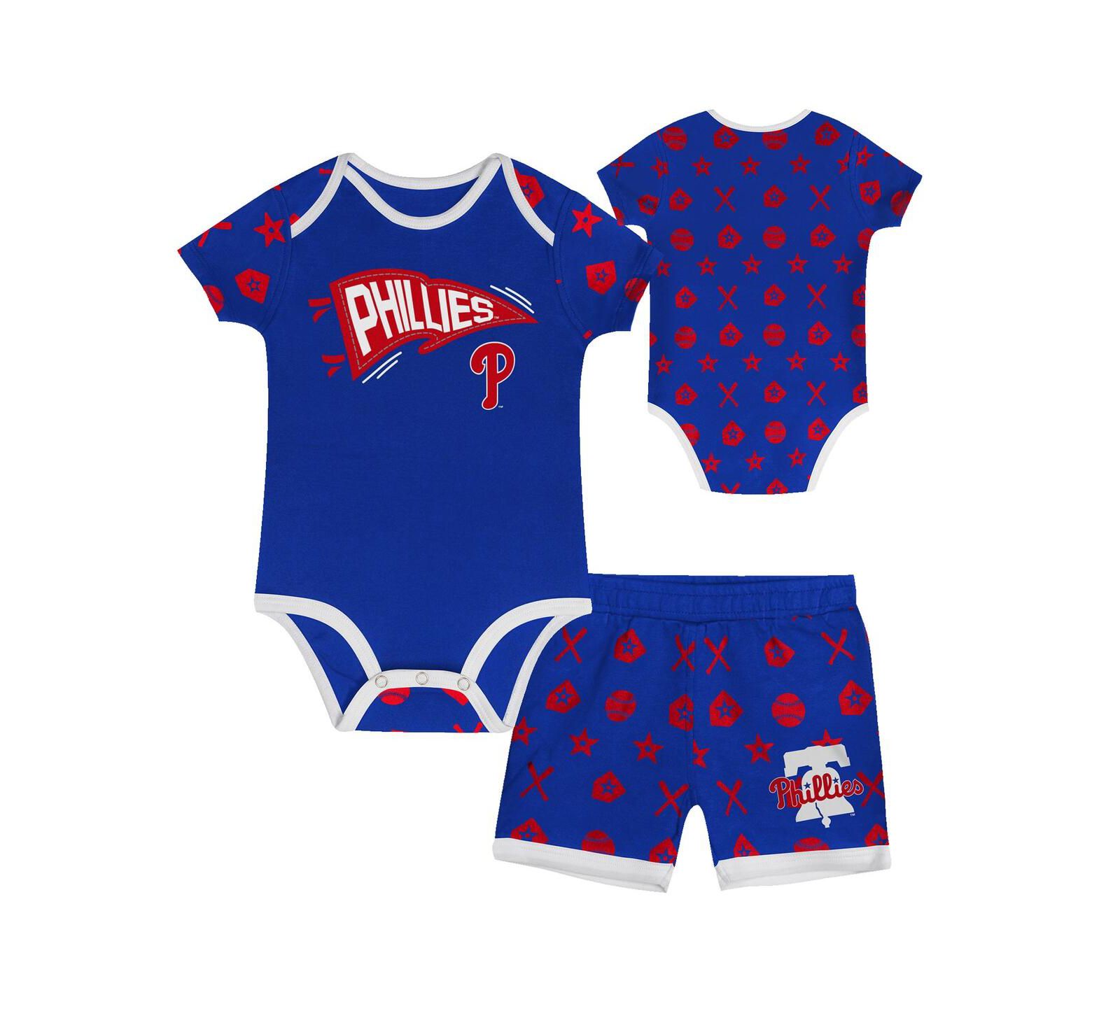Outerstuff Baby Boys and Girls 2-Piece Blue Philadelphia Phillies On Deck Diaper Cover Set