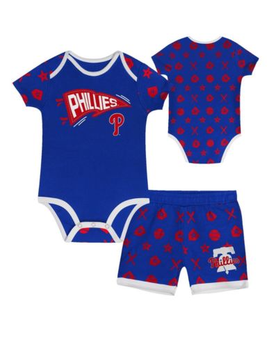 Комплект из 2 предметов Outerstuff Baby Boys and Girls Blue Philadelphia Phillies On Deck Diaper Cover