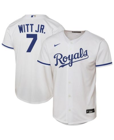 Nike Big Boys and Girls Bobby Witt Jr. White Kansas City Royals Home Replica Player Jersey