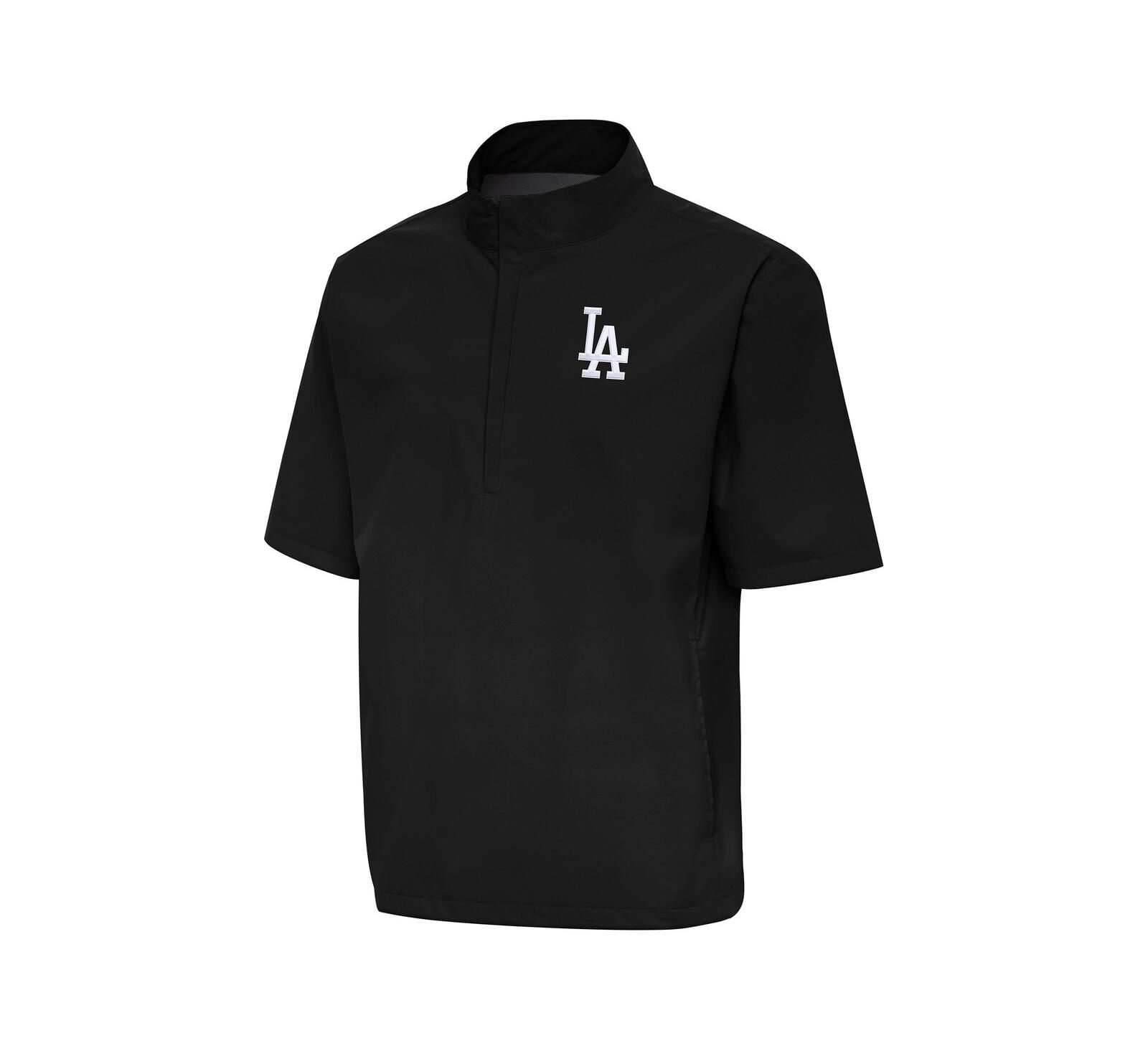 Мужская ветровка Antigua Los Angeles Dodgers Brisk Quarter-Zip, черная