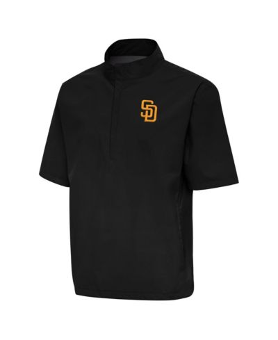 Antigua Men's Black San Diego Padres Brisk Quarter-Zip Wind Shirt