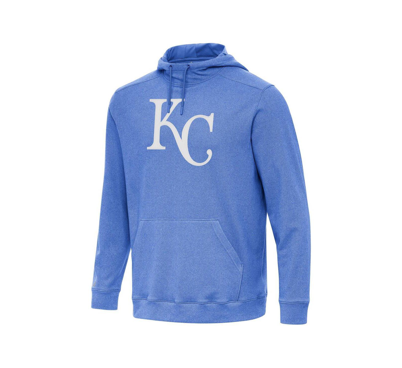 Antigua Men's Heather Royal Kansas City Royals Cloud Pullover Hoodie