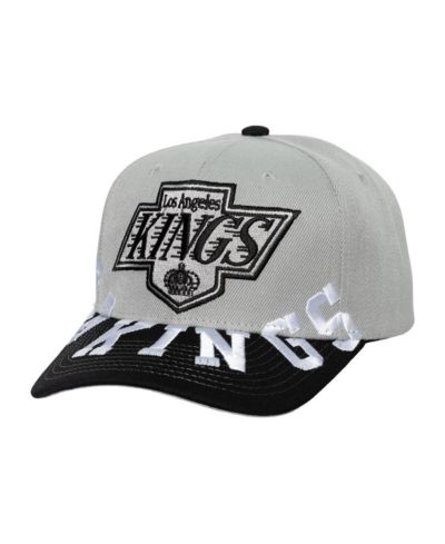 Mitchell & Ness Men's Gray/Black Los Angeles Kings Underarch Two-Tone Pro Crown Snapback Hat