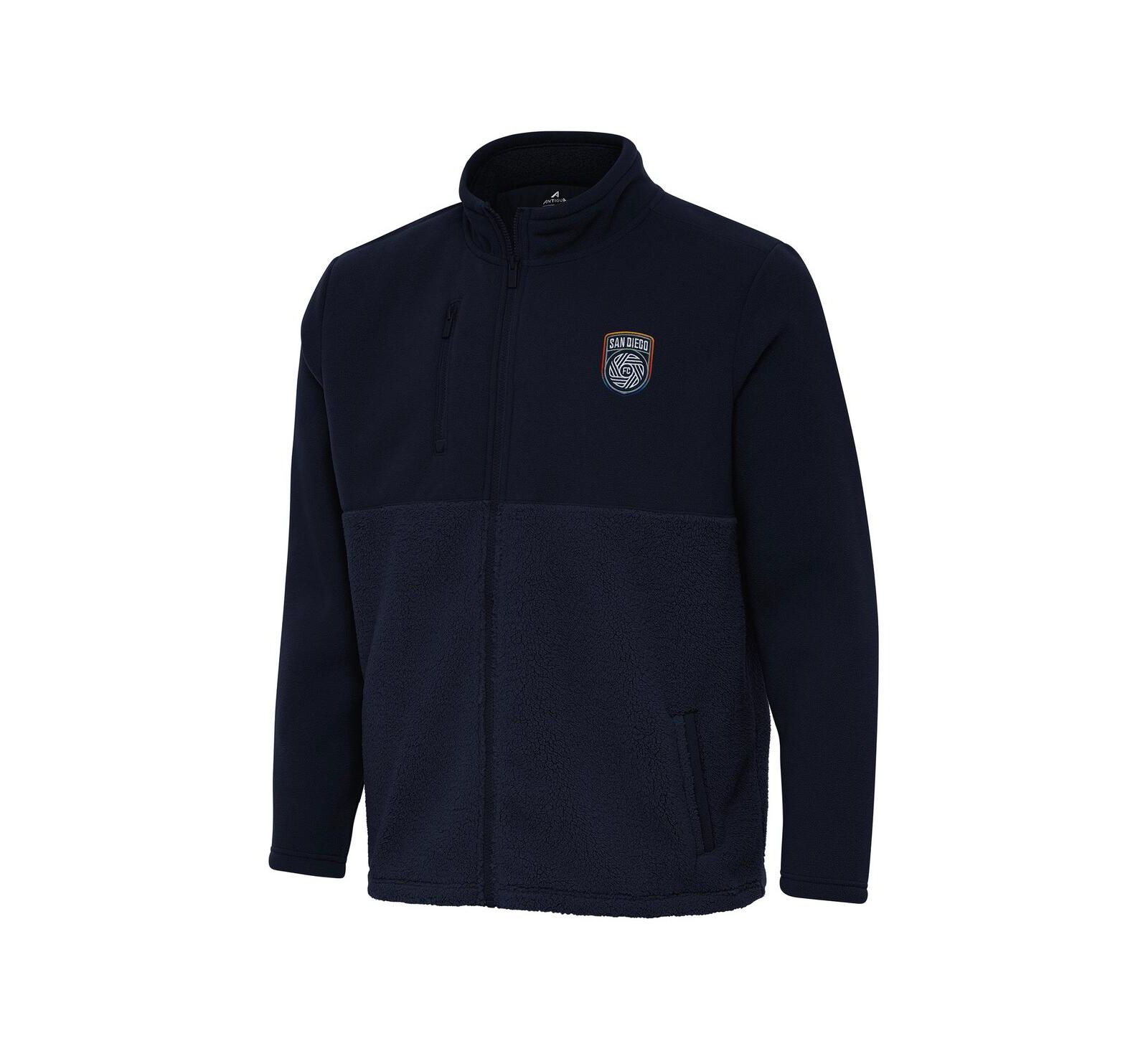 Antigua Men's Navy San Diego FC Daily Fused Full-Zip Jacket