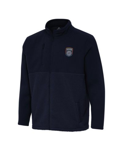 Antigua Мужской Navy San Diego FC Daily Fused Full-Zip Jacket