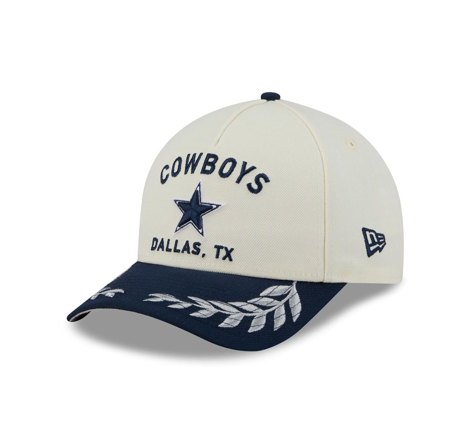 New Era Men's Cream/Navy Dallas Cowboys 2025 NFL Draft 39THIRTY Flex Hat